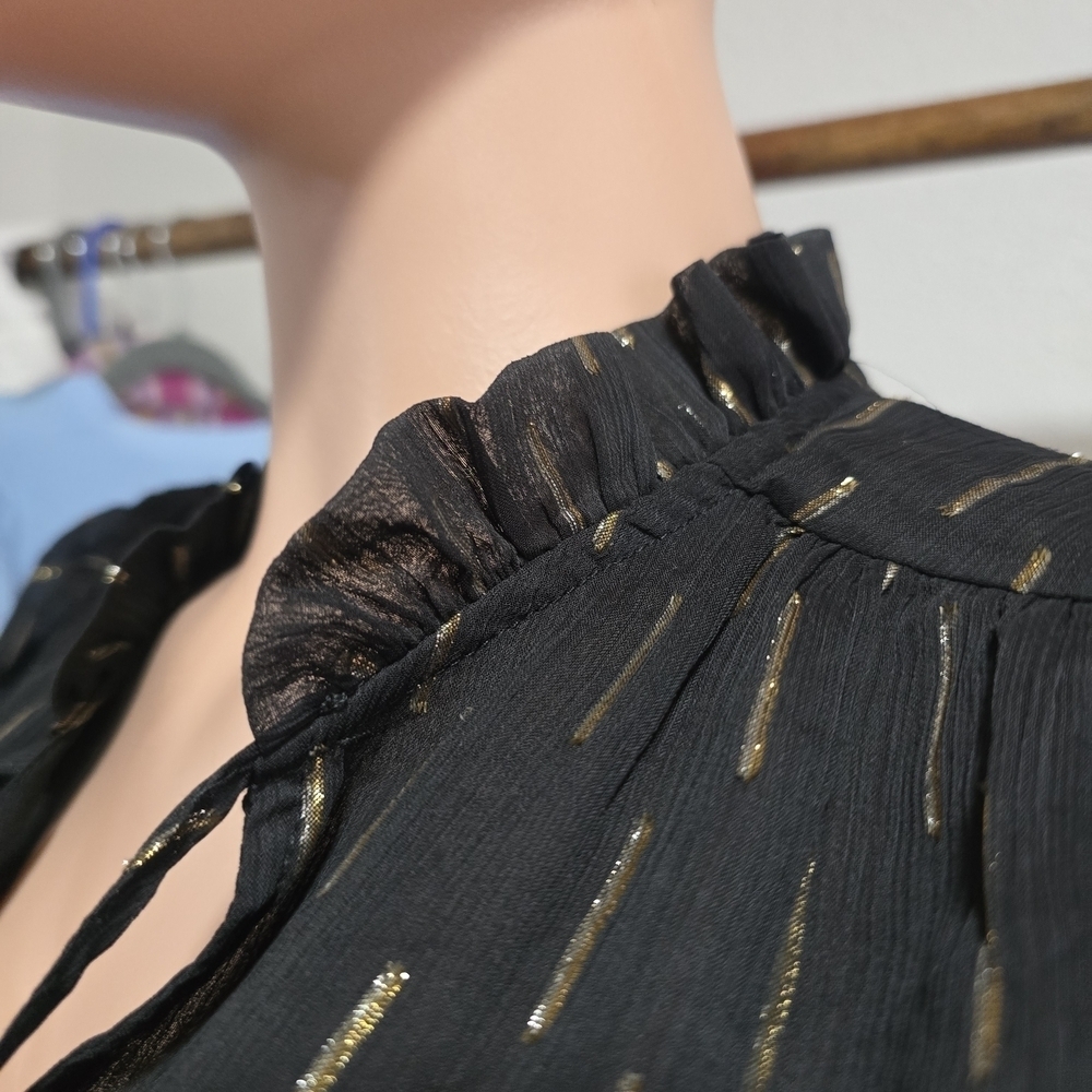 Elegant Black and Gold Women's Top - Picture 5 of 5